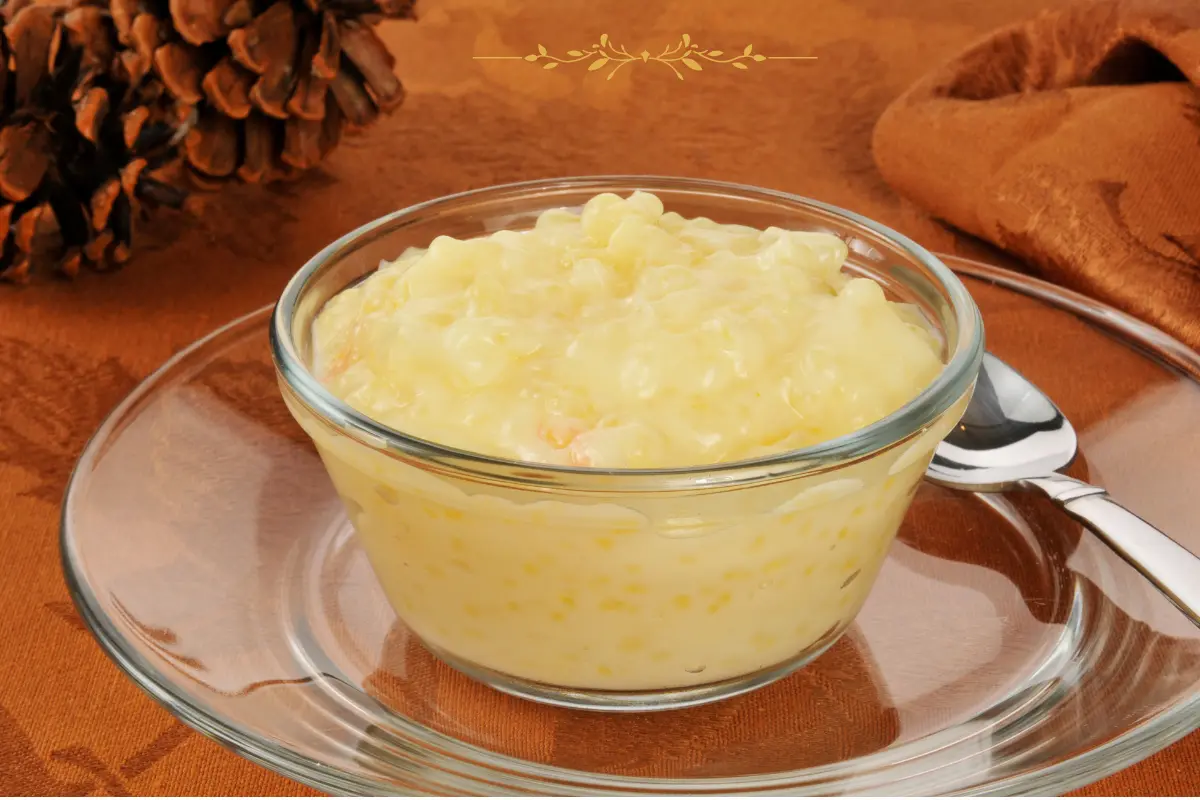 Pudim de tapioca, rápido e saboroso.