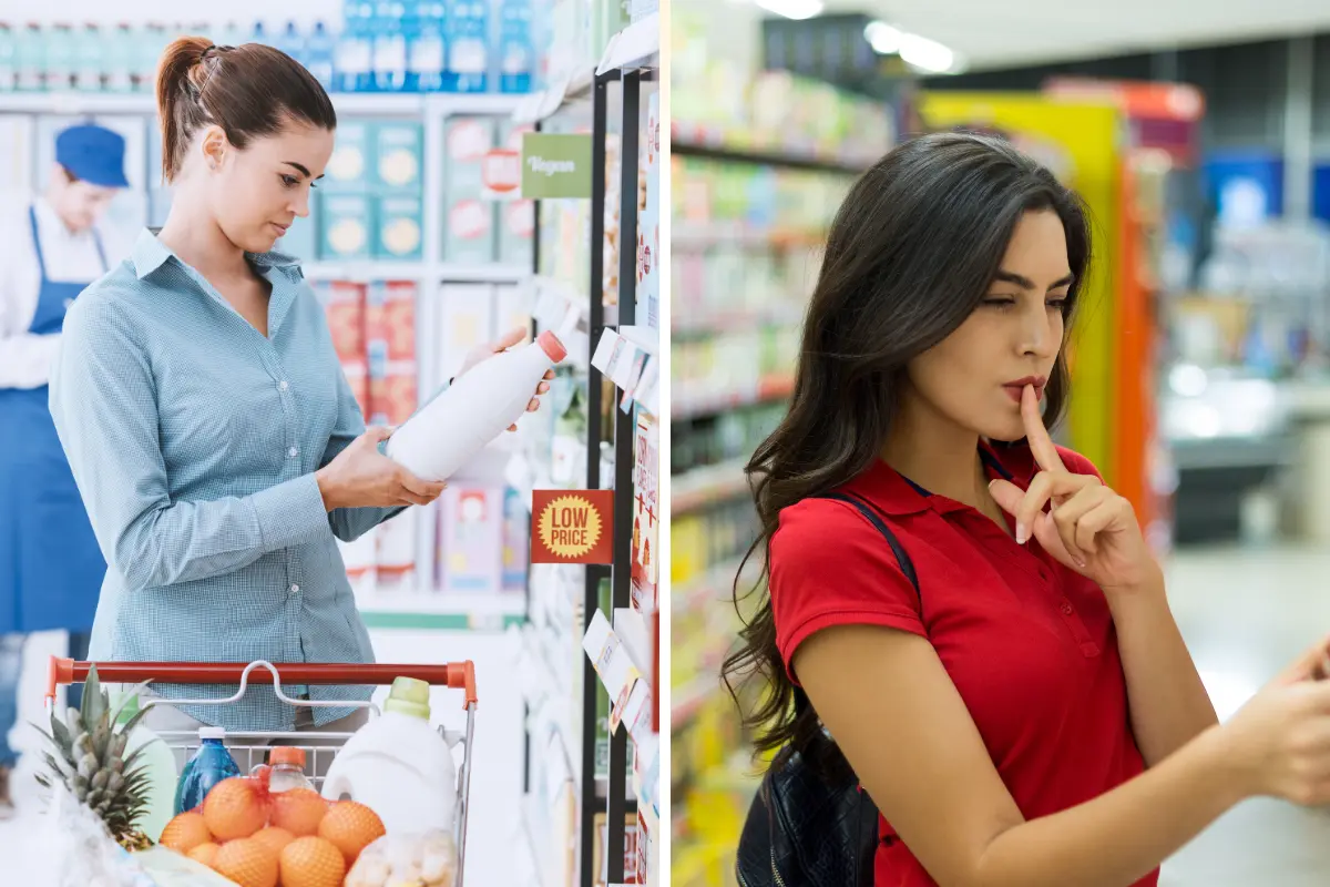 Leite de Vaca ou Vegetal? A Melhor Escolha Para Sua Dieta Vegana! Ler o rótulo do leite vegetal ajuda a identificar ingredientes benéficos e possíveis aditivos artificiais. Foto: Reprodução / Canva Pro.